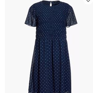 NWT Madewell Georgette Polka Dot Smock Dress XXS
